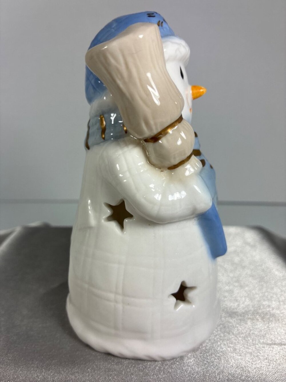 Ceramic Snowman Christmas Tea Light Holder - Picture 3 of 8